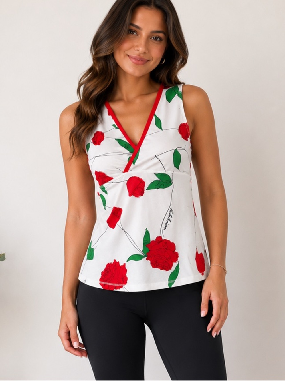 Lululemon Vintage Floral Print Tank Top Size Small Rare